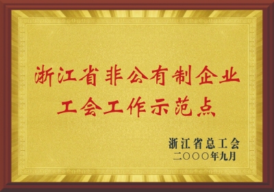 浙江省非公有制企業(yè)工會工作示范點(diǎn)